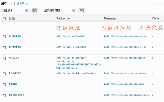 WordPress外链转内链短网址跳转，带点击次数统计的哦-聚指尖